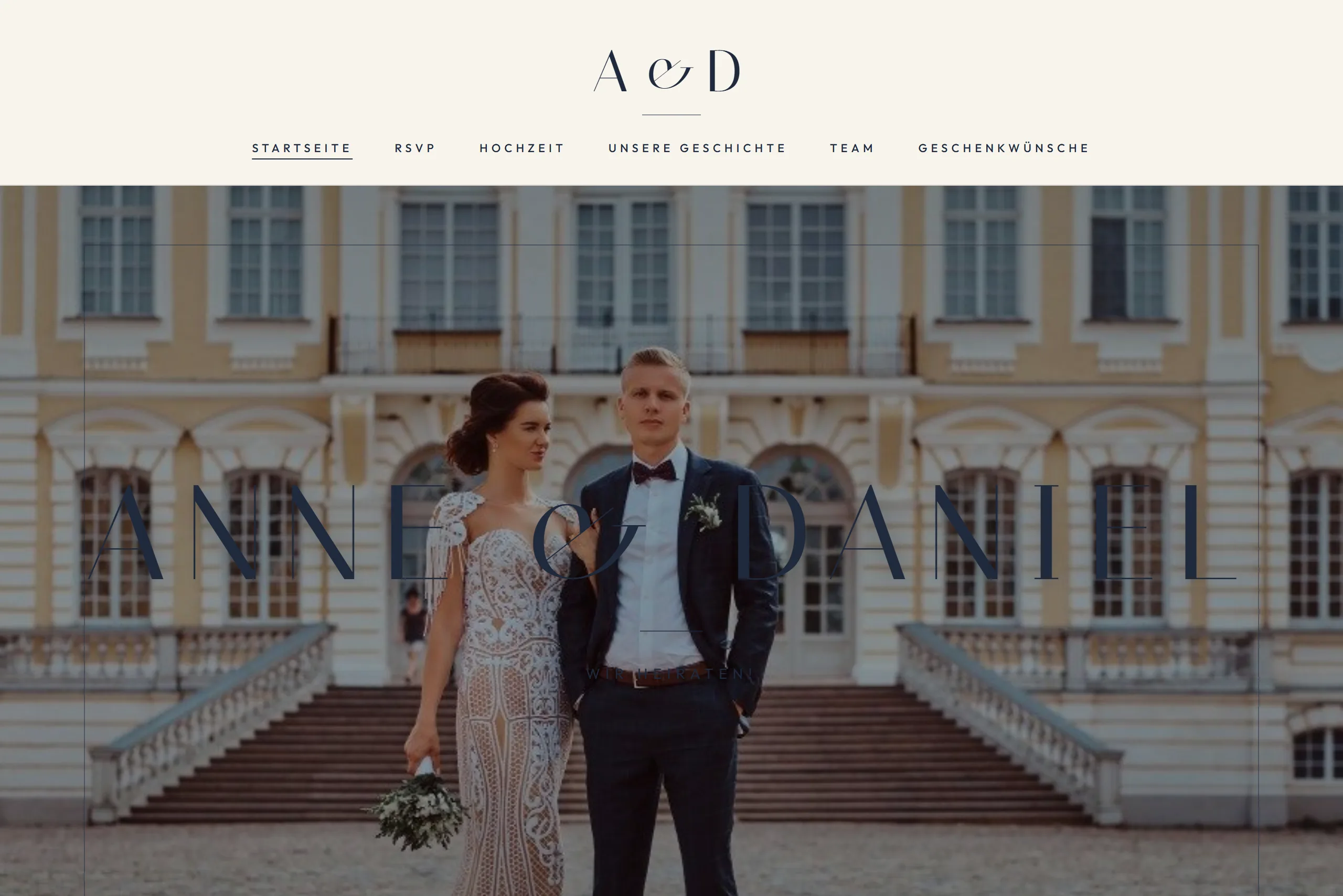 Hochzeitswebsite-Vorlage Classic Luxury